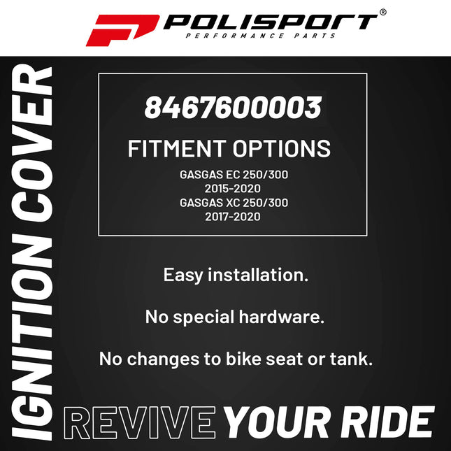 Polisport Motocross Motorcycles (MX) Ignition Covers Protector Kit for GasGas EC 250/300 (2015-2020) & XC 250/300 (2017-2020) Dirt Bikes - Protects Against Rocks and Scratches for MX/ Enduro.
