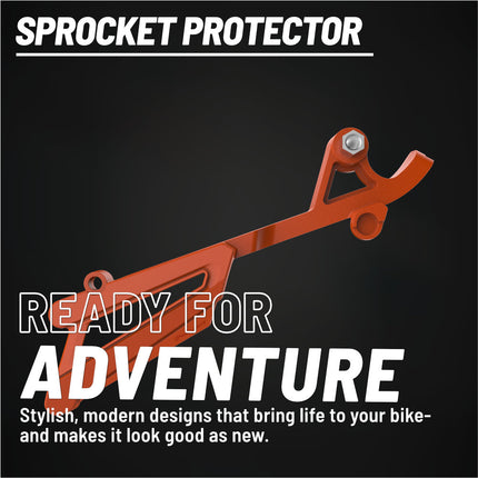 Polisport Front Sprocket Protector Guard Durable Impact Shield for KTM SXF/XCF 250/350 (2016-22) EXC-F 250/350 (2016-23) Husqvarna FC 250/350 (2016-22) FE 250/350 (2017-23) Mud-Resistant (Orange)