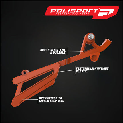Polisport Front Sprocket Protector Guard Durable Impact Shield for KTM SXF/XCF 250/350 (2016-22) EXC-F 250/350 (2016-23) Husqvarna FC 250/350 (2016-22) FE 250/350 (2017-23) Mud-Resistant (Orange)