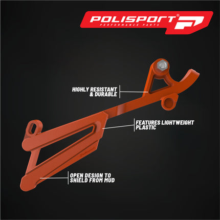Polisport Front Sprocket Protector Guard Durable Impact Shield for KTM SX/XC/EXC/XCW 150-450 (2016-23), Husqvarna TC/TE/FC/FE 250-501 (2016-23), Mud-Resistant (Orange)