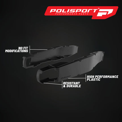 Polisport Motocross Motorcycles (MX) Swingarm Protector for TM EN 125/144/250/300 2T/4T (2015-2024), MX 125/144/250/300/450 2T/4T (2015-2024) Dirt Bikes - Black