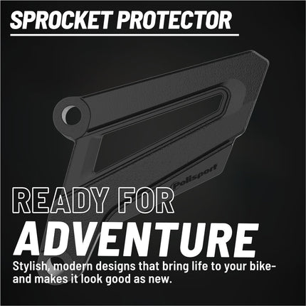 Polisport Front Sprocket Protector Guard Durable Impact Shield for Honda CRF250R (2010-17) CRF 450R/CRF 450RX (2009-20) Mud-Resistant (Black)