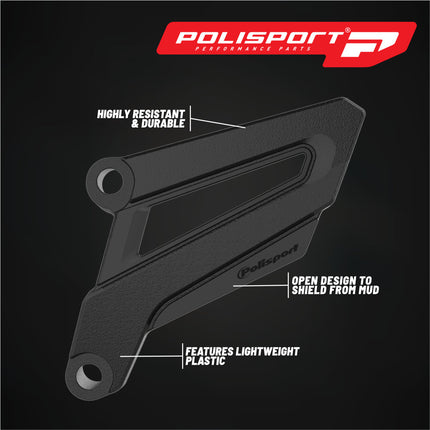 Polisport Front Sprocket Protector Guard Durable Impact Shield for Honda CRF250R (2010-17) CRF 450R/CRF 450RX (2009-20) Mud-Resistant (Black)