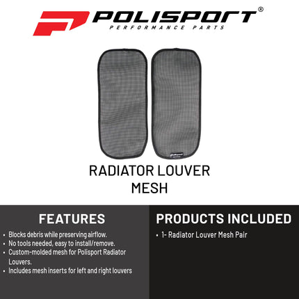 Polisport Mesh Radiator Louvers for Husqvarna (2016-2022)  KTM (2007-2022) - OEM Fit, Enhanced Airflow, Easy Installation