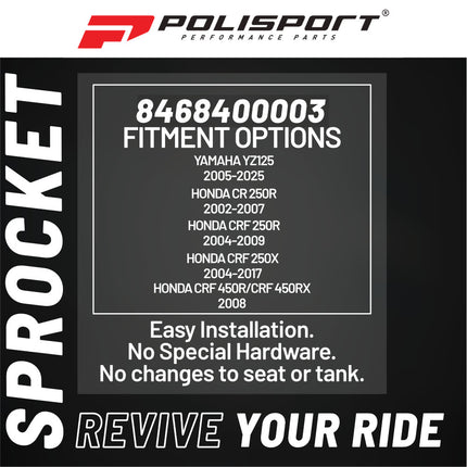 Polisport Front Sprocket Protector Guard Durable Impact Shield for Yamaha YZ125 (2005-25) CR 250R (2002-07) CRF 250R (2004-09) CRF 250X (2004-17) CRF 450R/CRF 450RX (2008) Mud-Resistant (Blue)