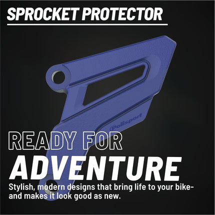 Polisport Front Sprocket Protector Guard Durable Impact Shield for Yamaha YZ125 (2005-25) CR 250R (2002-07) CRF 250R (2004-09) CRF 250X (2004-17) CRF 450R/CRF 450RX (2008) Mud-Resistant (Blue)