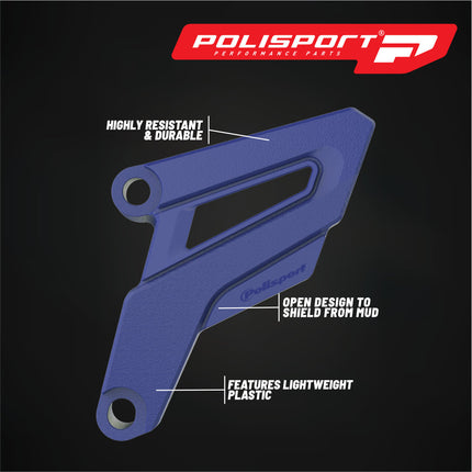 Polisport Front Sprocket Protector Guard Durable Impact Shield for Yamaha YZ125 (2005-25) CR 250R (2002-07) CRF 250R (2004-09) CRF 250X (2004-17) CRF 450R/CRF 450RX (2008) Mud-Resistant (Blue)