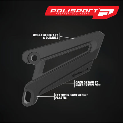 Polisport Front Sprocket Protector Guard Durable Impact Shield for Kawasaki KX125 (2005-08) KX250 (2005-08) KX250F (2017-18) KX450F (2006-18) Mud-Resistant (Black)