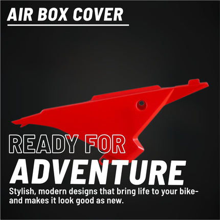 Polisport  Airbox Cover, Red - OEM Replica Side Panels in Durable Gloss Polypropylene for Beta RR 2T/4T (2013-2017) - Motocross/Enduro Dirt Bike Parts for Enhanced Protection and Factory Fit