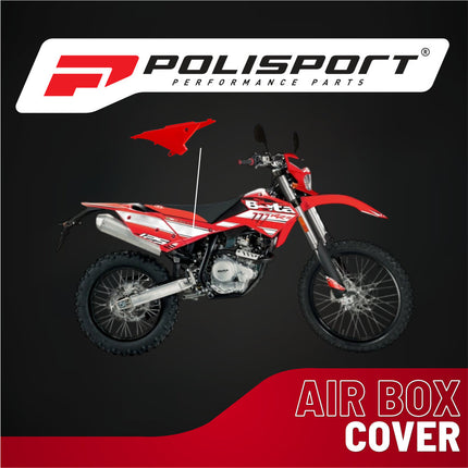 Polisport  Airbox Cover, Red - OEM Replica Side Panels in Durable Gloss Polypropylene for Beta RR 2T/4T (2013-2017) - Motocross/Enduro Dirt Bike Parts for Enhanced Protection and Factory Fit