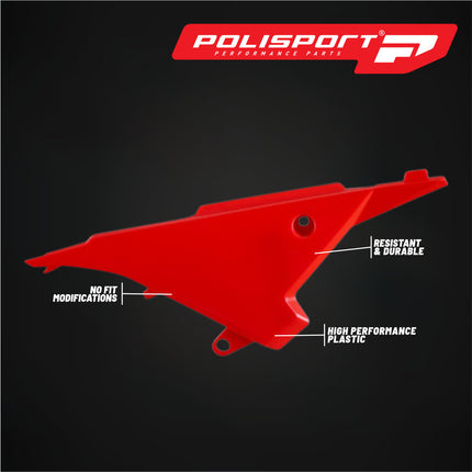 Polisport  Airbox Cover, Red - OEM Replica Side Panels in Durable Gloss Polypropylene for Beta RR 2T/4T (2013-2017) - Motocross/Enduro Dirt Bike Parts for Enhanced Protection and Factory Fit