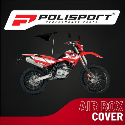 Polisport  Airbox Cover, Black - OEM Replica Side Panels in Durable Gloss Polypropylene for Beta RR 2T/4T (2013-2017) - Motocross/Enduro Dirt Bike Parts for Enhanced Protection and Factory Fit
