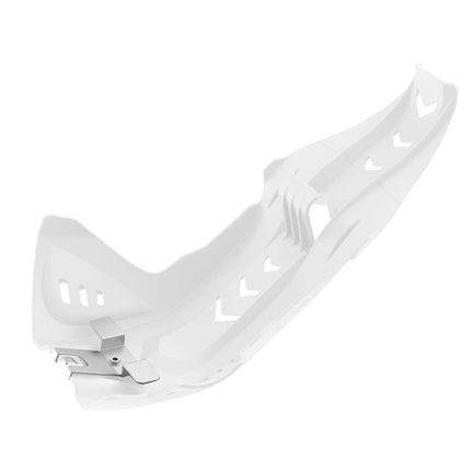 Polisport Motocross Motorcycles (MX) Fortress Skid Plate for KTM SX-F 250/350/450 (16-22) & Husqvarna FE/FC 250/350/450/501 (16-22) Dirt Bikes - OEM Quality, Flexible, Durable & Perfect Fit - White