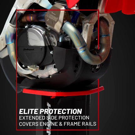 Polisport Motocross Motorcycles (MX) Fortress Skid Plate for GasGas MCF/ECF/EXF(21-23) Dirt Bikes - OEM Quality, Flexible, Durable & Perfect Fit - Red