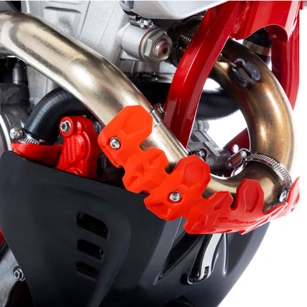 Polisport Armadillo Pipe Guard - Black, Lightweight PA/ABS Construction, Universal Fit for 2-Stroke Exhaust Pipes, Heat-Resistant, Easy Install, Off-Road Protection