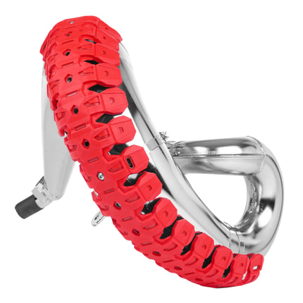 Polisport Armadillo Pipe Guard - Red, Lightweight PA/ABS Construction, Universal Fit for 2-Stroke Exhaust Pipes, Heat-Resistant, Easy Install, Off-Road Protection