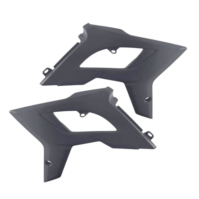 Polisport Radiator Scoops - Nardo Gray Panels for Beta RR 2T/4T 250/300/350/390/430/480 (2020-2024) - OEM Fit, Glossy Finish, Lightweight & Impact-Resistant, Easy Installation