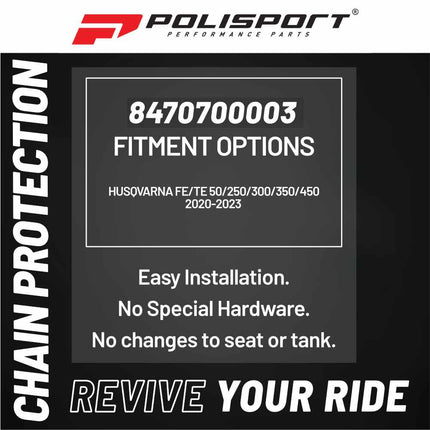 Polisport Motocross (MX) Motorcycle Frame Protector for Husqvarna FE/TE 50/250/300/350/450 (2020-2023) Dirt Bikes- OEM Quality for Superior Fit & Durable Protection, Easy Installation - Blue