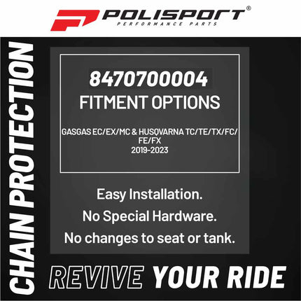 Polisport Motocross (MX) Motorcycle Frame Protector for GasGas EC/EX/MC & Husqvarna TC/TE/TX/FC/FE/FX (19-23) Dirt Bikes- OEM Quality for Superior Fit & Durable Protection, Easy Installation - Gry
