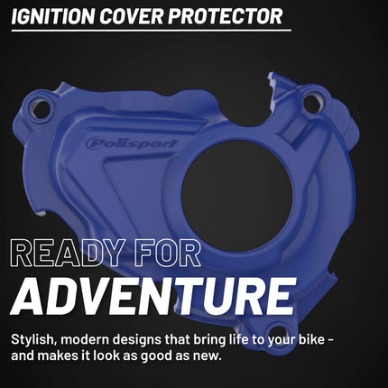 Polisport Motocross Motorcycles (MX) Ignition Covers Protector Kit for Yamaha YZ250F (2019-2023), WR250F/YZ250FX (2020-2023) Dirt Bikes - Impact-Resistant PA6 Polyamide, Easy OEM Installation - Blue