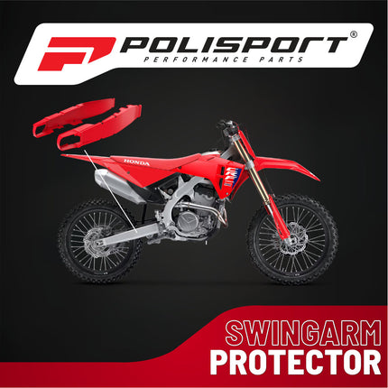 Polisport Motocross Motorcycles (MX) Swingarm Protector for Honda CRF250R (2020-2024), CRF250RX (2020-2024), CRF450R (2019-2024), CRF450RX (2019-2024) Dirt Bikes - Red