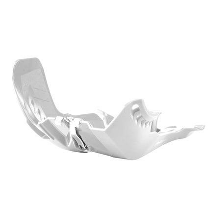 Polisport Motocross Motorcycles (MX) Fortress Skid Plate for KTM EXC/SX 250/300 (2017-2019) & Husqvarna TE/TC 250/300 (2017-2019) Dirt Bikes - OEM Quality, Flexible, Durable & Perfect Fit - White