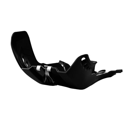 Polisport Motocross Motorcycles (MX) Fortress Skid Plate for KTM EXC/SX 250/300 (2019-2023) & Husqvarna TE/TC 250/300 (2019-2023) Dirt Bikes - OEM Quality, Flexible, Durable & Perfect Fit - Black