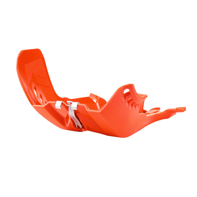 Polisport Motocross Motorcycles (MX) Fortress Skid Plate for KTM EXC/SX 250/300 (2019-2023) Dirt Bikes - OEM Quality, Flexible, Durable & Perfect Fit - Orange