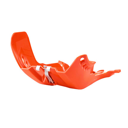 Polisport Motocross Motorcycles (MX) Fortress Skid Plate for KTM EXC/SX 250/300 (2019-2023) Dirt Bikes - OEM Quality, Flexible, Durable & Perfect Fit - Orange