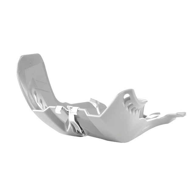 Polisport Motocross Motorcycles (MX) Fortress Skid Plate for KTM EXC/SX 250/300 (2019-2023) & Husqvarna TE/TC 250/300 (2019-2023) Dirt Bikes - OEM Quality, Flexible, Durable & Perfect Fit - White