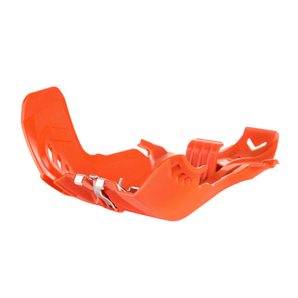 Polisport Motocross Motorcycles (MX) Fortress Skid Plate for KTM SX 250 (2017-2018) & Husqvarna TE/TC 250/300 (2017-2019) Dirt Bikes - OEM Quality, Flexible, Durable & Perfect Fit - Orange