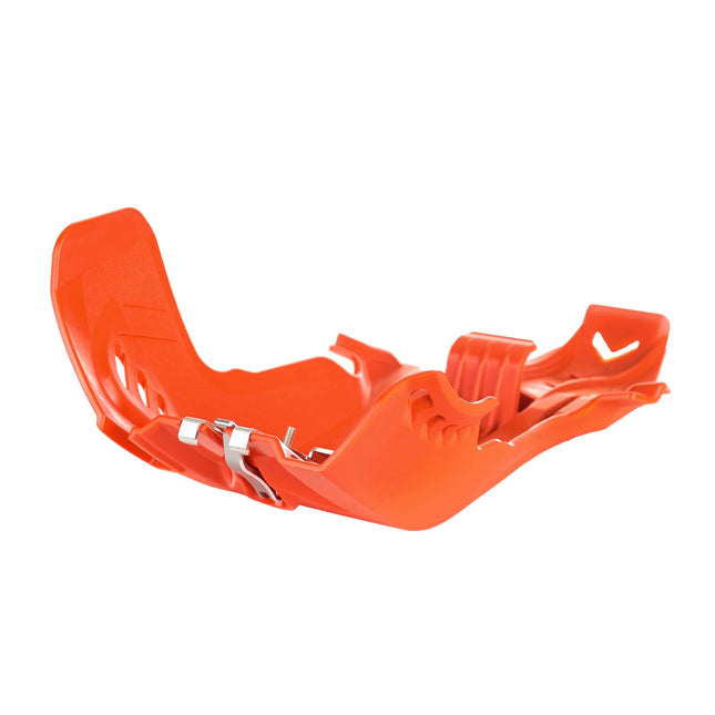 Polisport Motocross Motorcycles (MX) Fortress Skid Plate for KTM SX 250 (2017-2018) & Husqvarna TE/TC 250/300 (2017-2019) Dirt Bikes - OEM Quality, Flexible, Durable & Perfect Fit - Orange