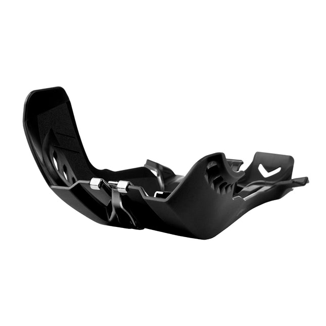 Polisport Motocross Motorcycles (MX) Fortress Skid Plate for KTM SX 250 (2019-2022) & Husqvarna TE/TC 250/300 (2019-2022) Dirt Bikes - OEM Quality, Flexible, Durable & Perfect Fit - Black