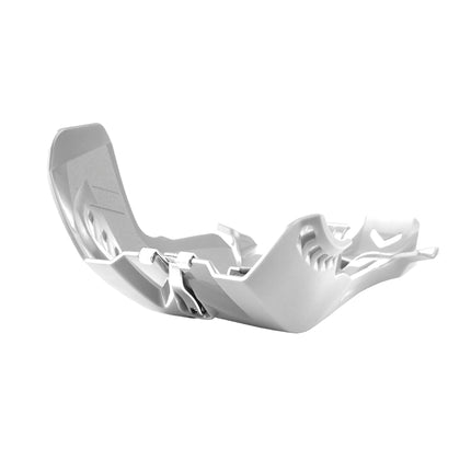 Polisport Motocross Motorcycles (MX) Fortress Skid Plate for KTM SX 250 (2019-2022) & Husqvarna TE/TC 250/300 (2019-2022) Dirt Bikes - OEM Quality, Flexible, Durable & Perfect Fit - White