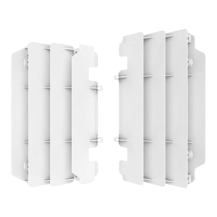 Polisport Radiator Louvers - White Panels for Kawaski KX250 (1997-2004) KX125 (1997-2005) - OEM Fit, Durable Plastic, Enhanced Airflow, Easy Installation