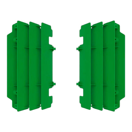 Polisport Radiator Louvers - Green Panels for Kawaski KX250 (2005-2007) - OEM Fit, Durable Plastic, Enhanced Airflow, Easy Installation