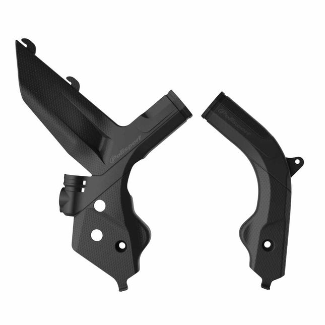 Polisport Motocross (MX) Motorcycle Frame Protector for KTM EXC/XC-W/SX/XC (2019-23) Dirt Bikes- OEM Quality for Superior Fit & Durable Protection, Easy Installation - Black