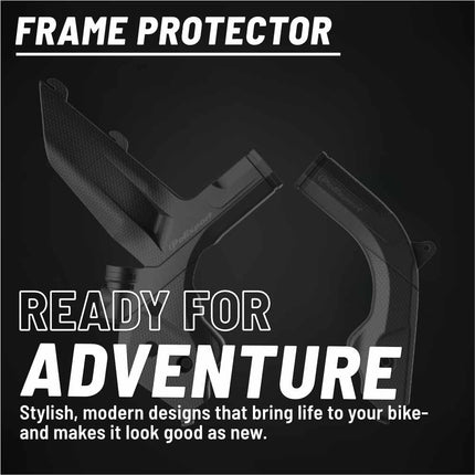 Polisport Motocross (MX) Motorcycle Frame Protector for KTM EXC/XC-W/SX/XC (2019-23) Dirt Bikes- OEM Quality for Superior Fit & Durable Protection, Easy Installation - Black