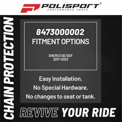 Polisport Motocross (MX) Motorcycle Frame Protector for Sherco SE/SEF (2017-2023) Dirt Bikes- OEM Quality for Superior Fit & Durable Protection, Easy Installation - Blue