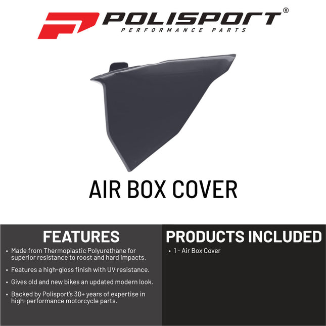 Polisport Nardo Grey Airbox Cover - OEM Replica Side Panels in Durable Gloss Polypropylene for GasGas EC/EC-F/MC/MC-F (2021) - Motocross/Enduro Dirt Bike Parts for Superior Protection and Factory Fit