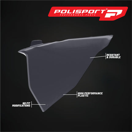 Polisport Nardo Grey Airbox Cover - OEM Replica Side Panels in Durable Gloss Polypropylene for GasGas EC/EC-F/MC/MC-F (2021) - Motocross/Enduro Dirt Bike Parts for Superior Protection and Factory Fit