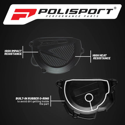 Polisport Clutch Cover Protector Kit (Black) - Compatible with KTM SX/XC 250-350 / EXC/XC-W 250-350 (2008-2012)