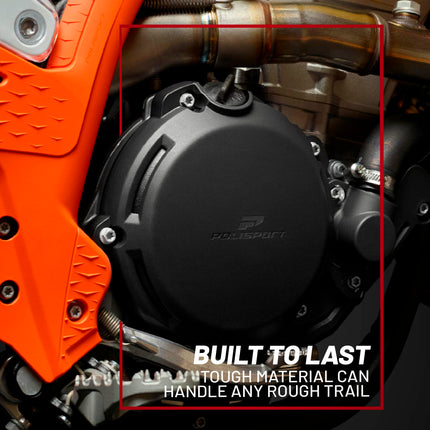 Polisport Clutch Cover Protector Kit (Orange) - Compatible with KTM SX/XC 250-350 / EXC/XC-W 250-350 (2008-2012)