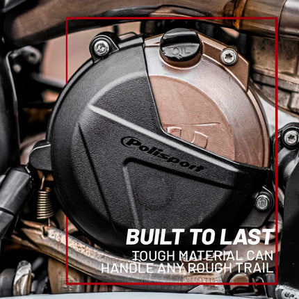 Polisport Clutch Cover Protector Kit (Black) - Compatible with KTM SXF/XCF 250-350 / EXCF/XCFW 250-350 (2009-2012)