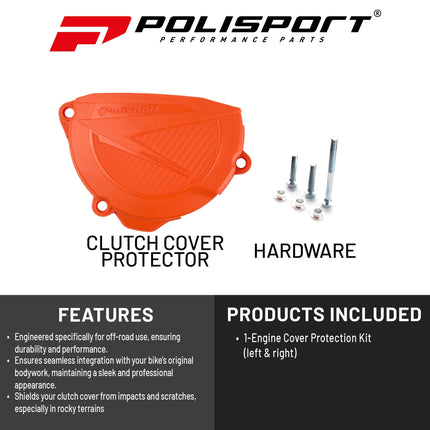 The Engine Covers Protection Kit offer a high level of protection for your motorcycle's engine. Made from durable PA6 polyamide, these covers are resistant to abrasion and impact, providing optimum protection against impacts from rocks or the wear caused