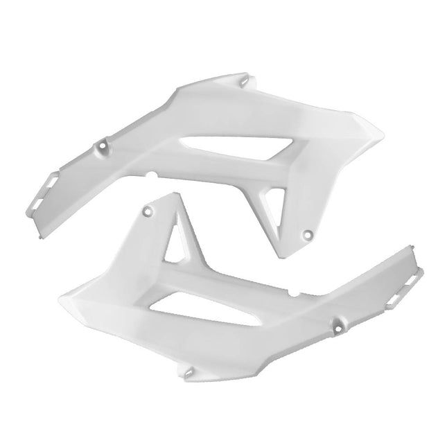 Polisport Radiator Scoops - White Panels for Honda CRF 250R (2022-2024) Honda CRF 450R (2021-2024) - OEM Fit, Glossy Finish, Lightweight & Impact-Resistant, Easy Installation