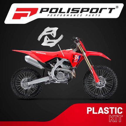 Polisport Radiator Scoops - White Panels for Honda CRF 250R (2022-2024) Honda CRF 450R (2021-2024) - OEM Fit, Glossy Finish, Lightweight & Impact-Resistant, Easy Installation