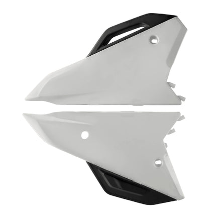Polisport Motocross (MX) Replica Plastics Side Panels for Honda CRF250R/CRF250RX (2022-24), CRF 450R/RX (2021-24) Dirt Bike - OEM Quality, Durable, Flexible & Perfect Fit - White/Black