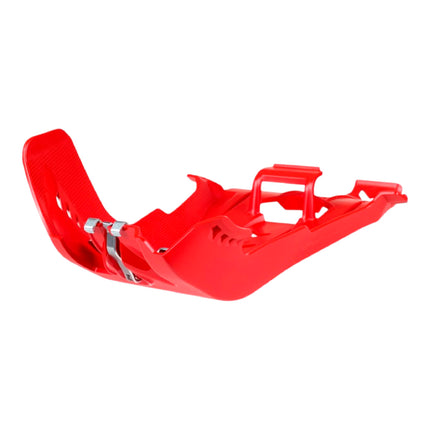 Polisport Motocross Motorcycles (MX) Fortress Skid Plate for Beta RR 250/300 (2020-2024) Dirt Bikes - OEM Quality, Flexible, Durable & Perfect Fit - Red
