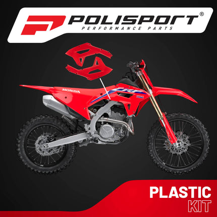 Polisport Radiator Scoops - Red Panels for Honda CRF 250RX (2022-2024)  - OEM Fit, Glossy Finish, Lightweight & Impact-Resistant, Easy Installation